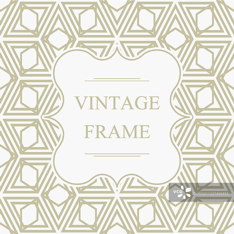 抽象优雅的复古边框模板图片素材