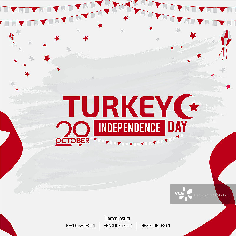 土耳其独立日旗帜背景图片素材