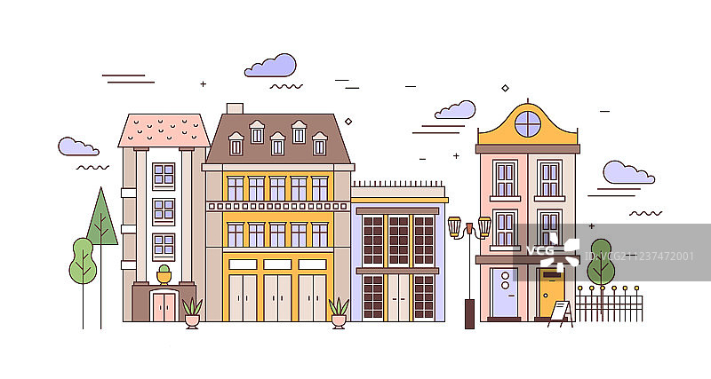 都市景观：优雅街区图片素材