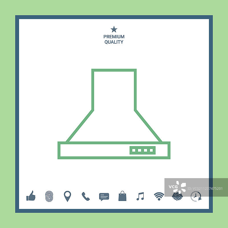 厨房油烟机线性图标图片素材