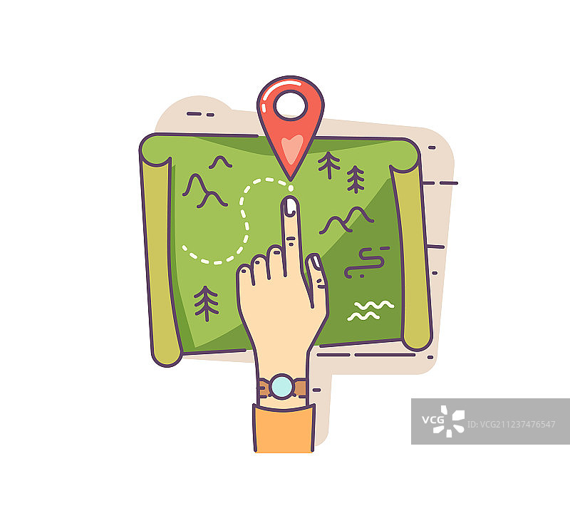 规划度假旅行（扁平风格）图片素材