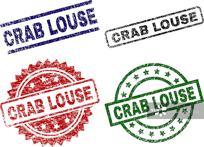 Grunge纹理蟹虱印章图片素材