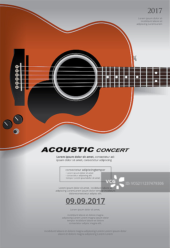原声吉他音乐会海报背景模板图片素材