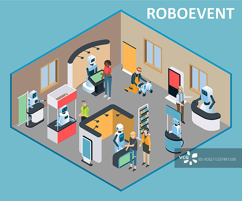 机器人活动2.5D图图片素材