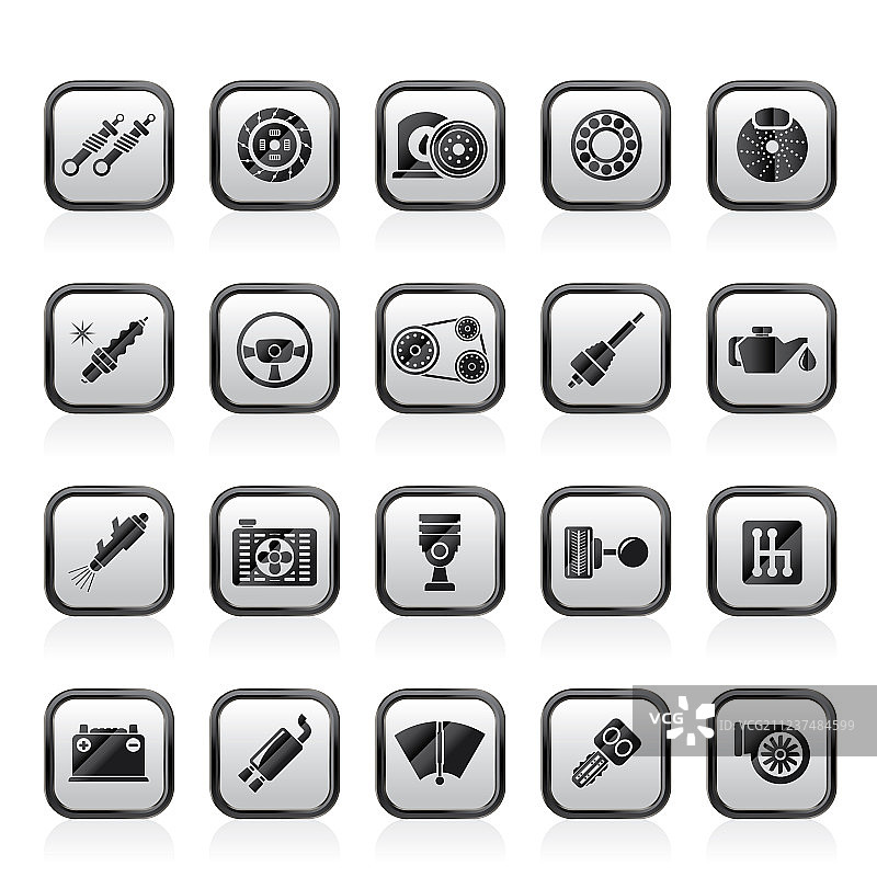 各种汽车零件和服务图标图片素材