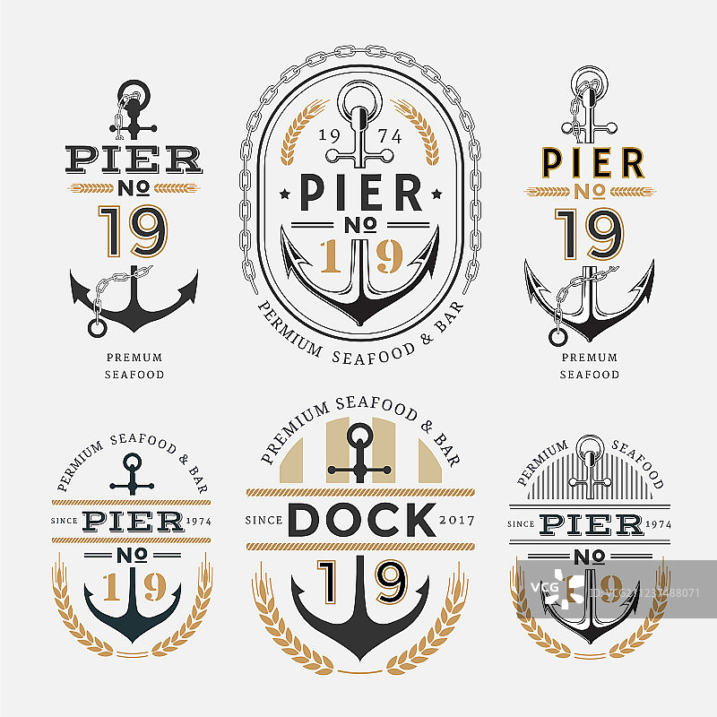 航海标签锚No.19合集02图片素材