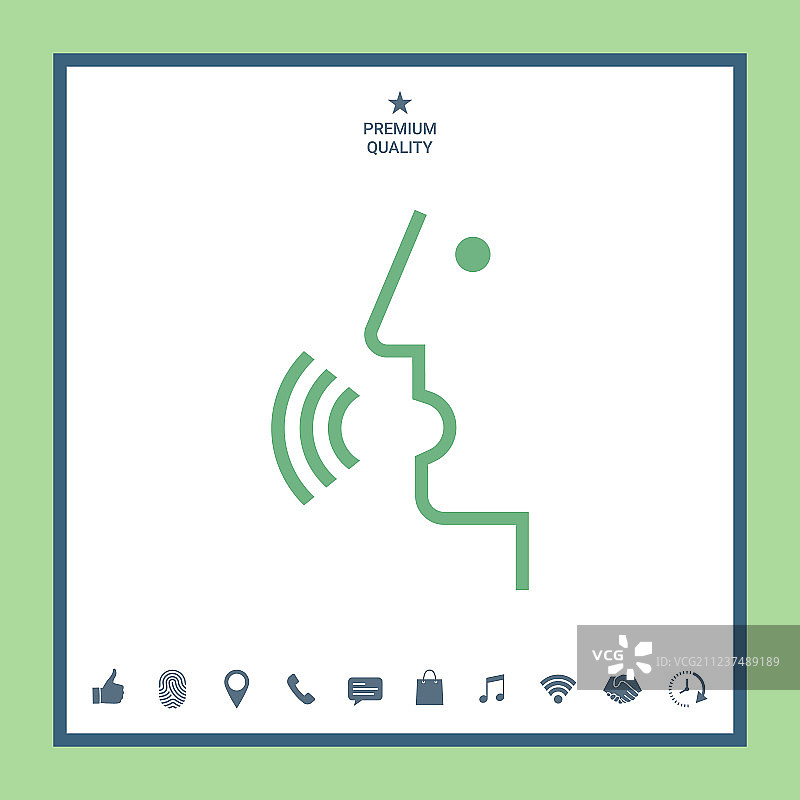 语音控制人物对话 - 图标图片素材