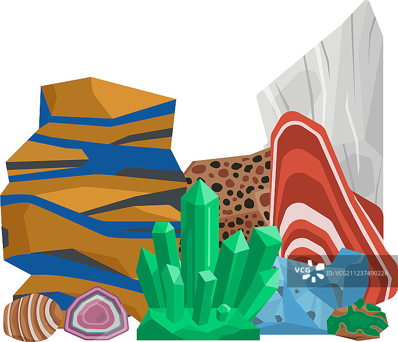 半宝石和矿物图片素材