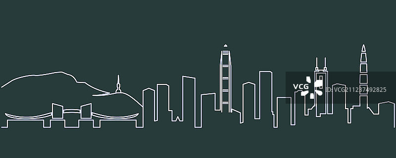 深圳单线天际线图片素材