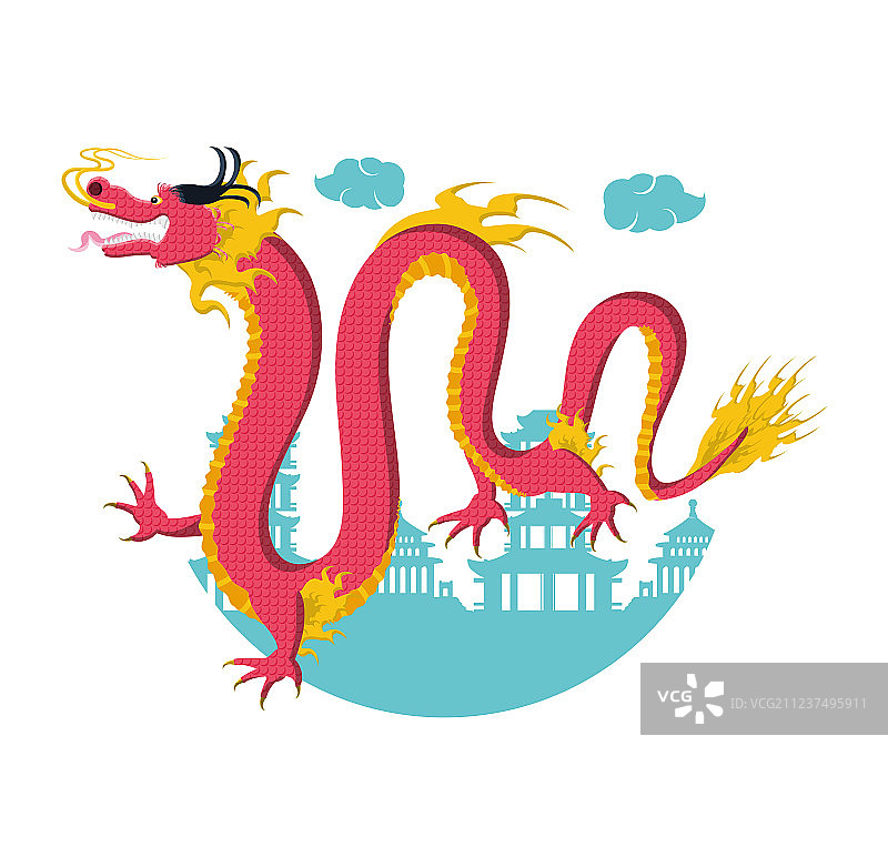 中国文化龙标志图片素材
