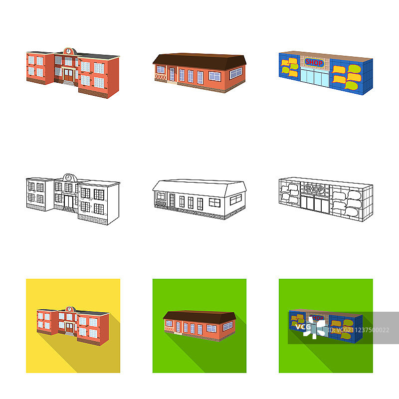 隔离外立面与房屋标志图片素材
