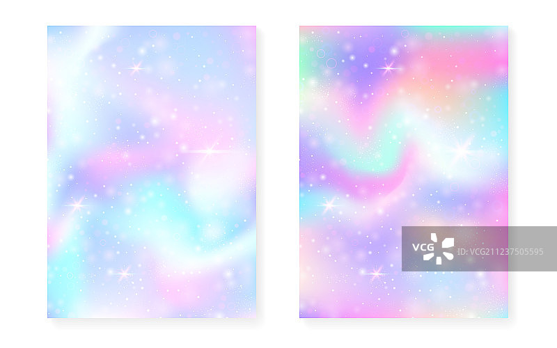 彩虹公主渐变可爱背景图片素材