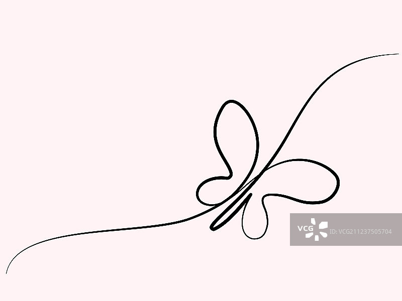 单线蝴蝶图片素材