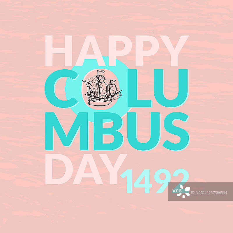 哥伦布日贺卡图片素材