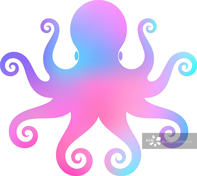 彩色章鱼图片素材