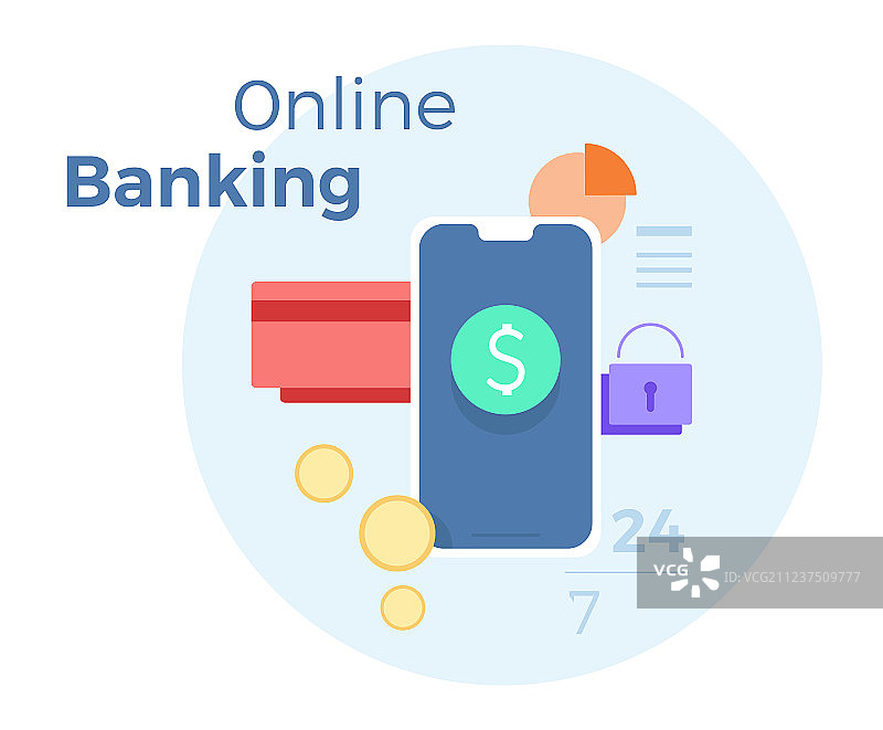 在线银行概念图片素材