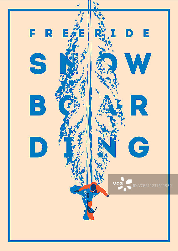 滑雪板运动海报图片素材