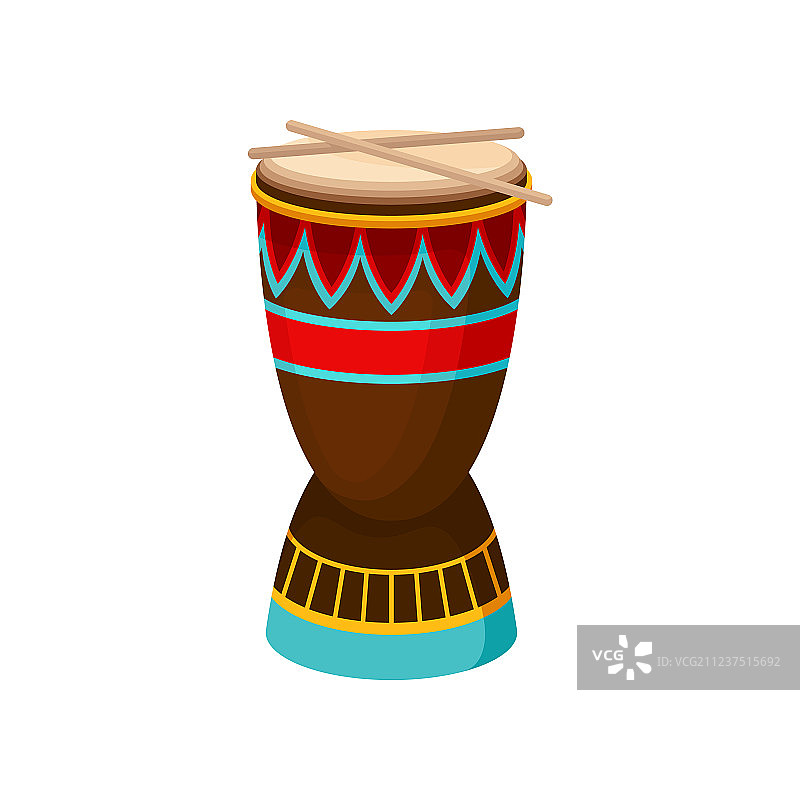 带有民族装饰的非洲鼓图片素材