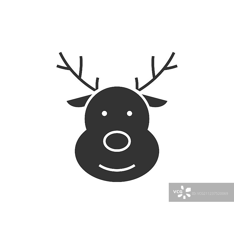 小鹿黑色图标图片素材