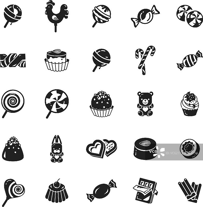 简约风格甜糖果图标合集图片素材