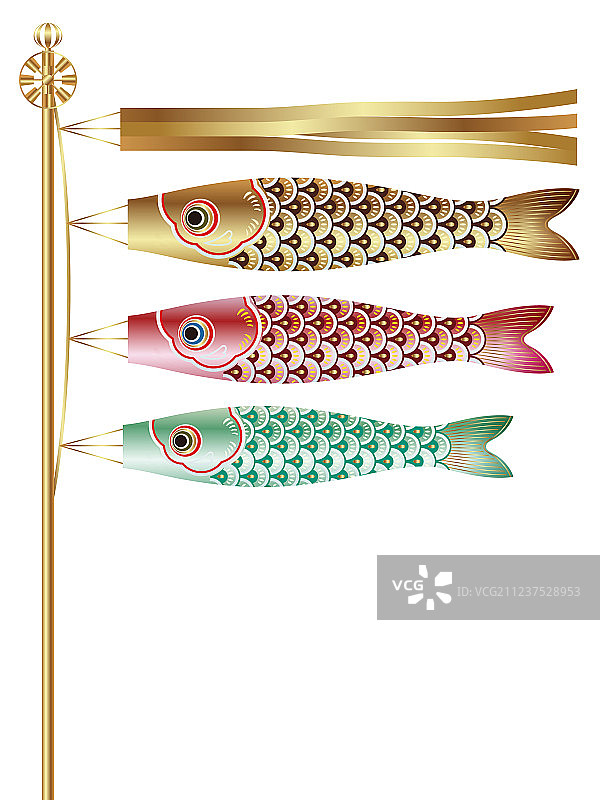 日本男孩节鲤鱼旗图片素材