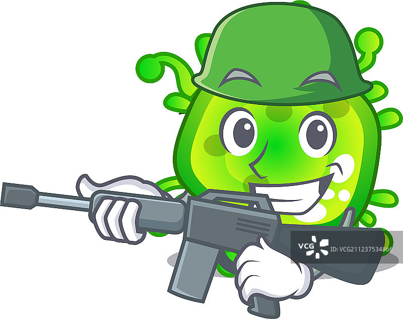 手掌上的军队人物微生物细菌图片素材