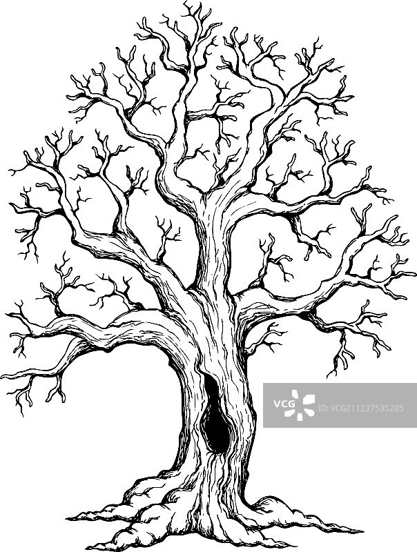 树木主题绘画1图片素材