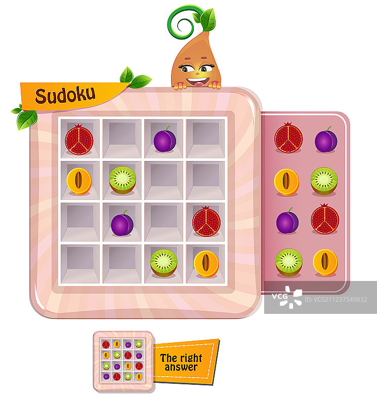 数独游戏的水果图片素材
