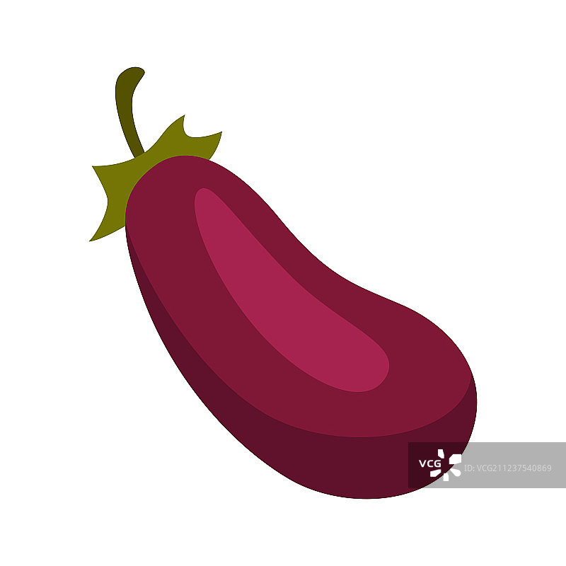 卡通风格的成熟茄子图片素材