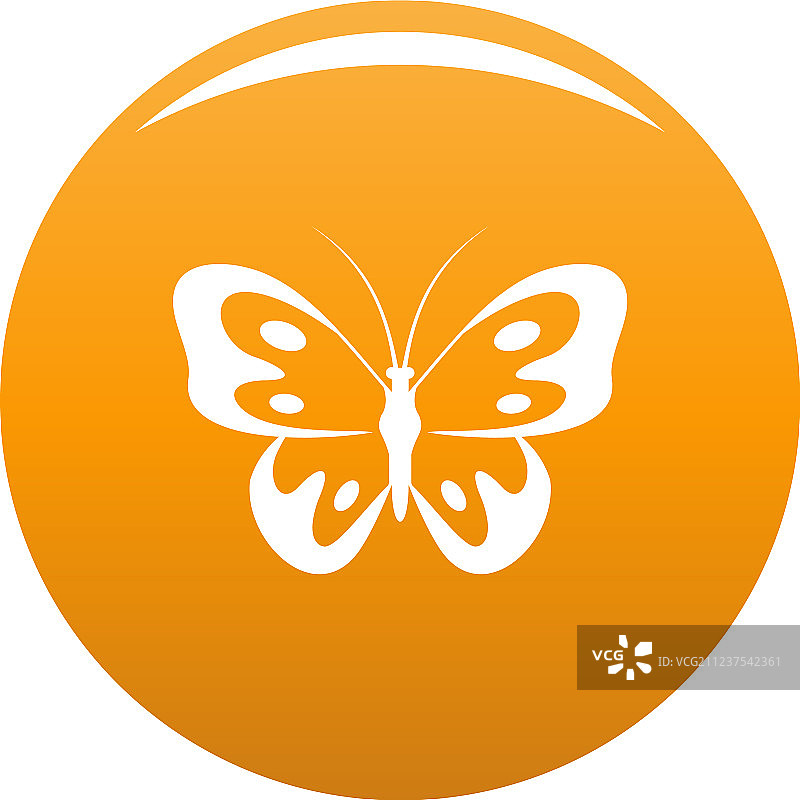 野生动物橙色蝴蝶图标图片素材