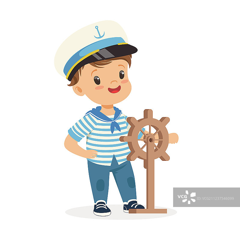 微笑的可爱小男孩角色图片素材