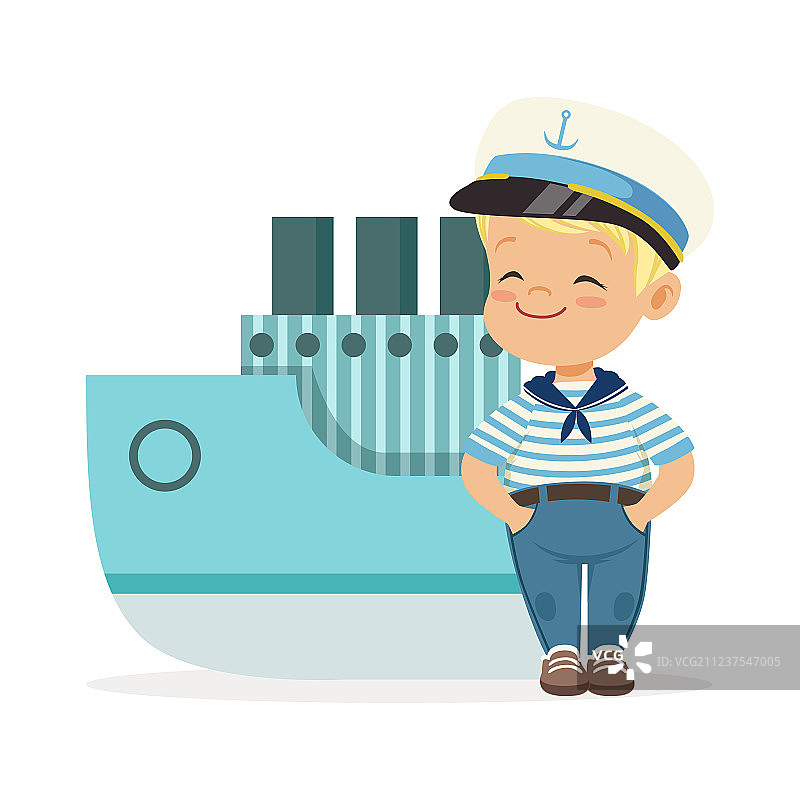 微笑的可爱小男孩角色图片素材