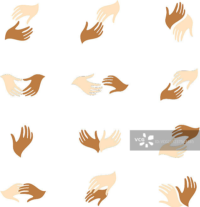 团结的双手Logo图片素材