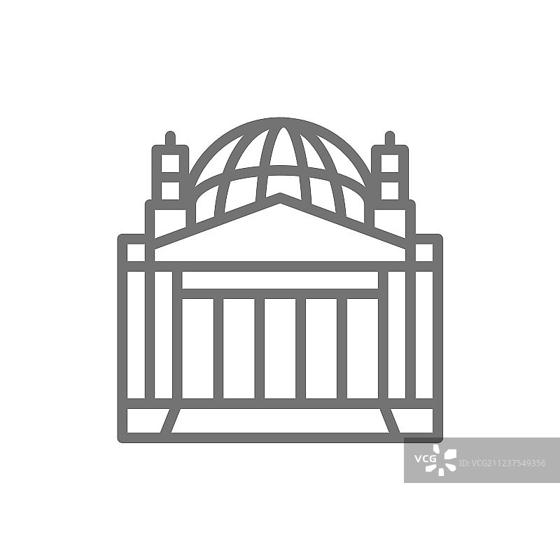 德国柏林国会大厦地标图片素材