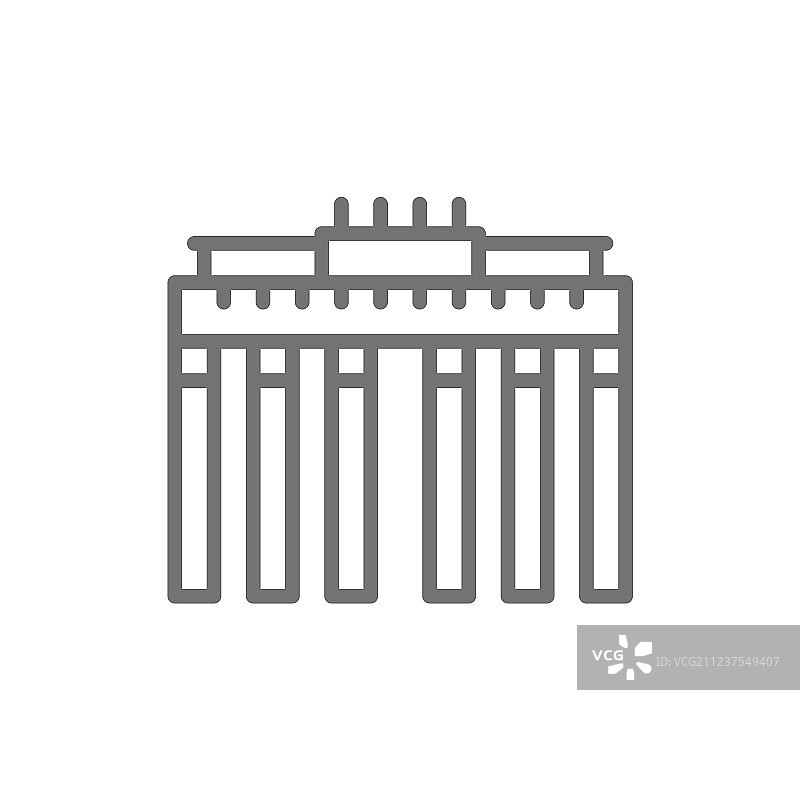 勃兰登堡门地标建筑柏林德国线条图片素材
