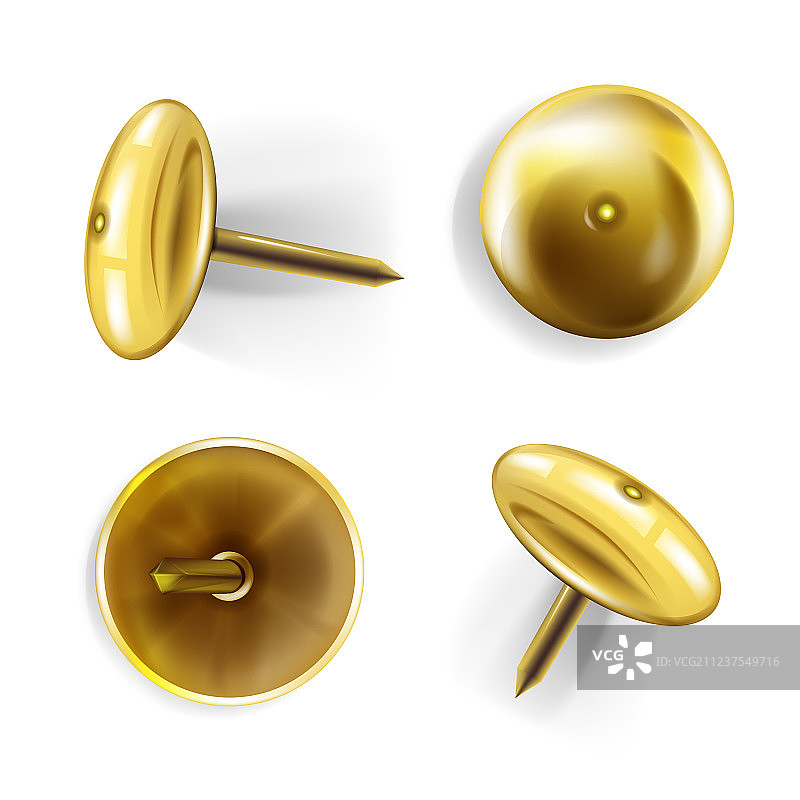 写实金属质感大头针图片素材