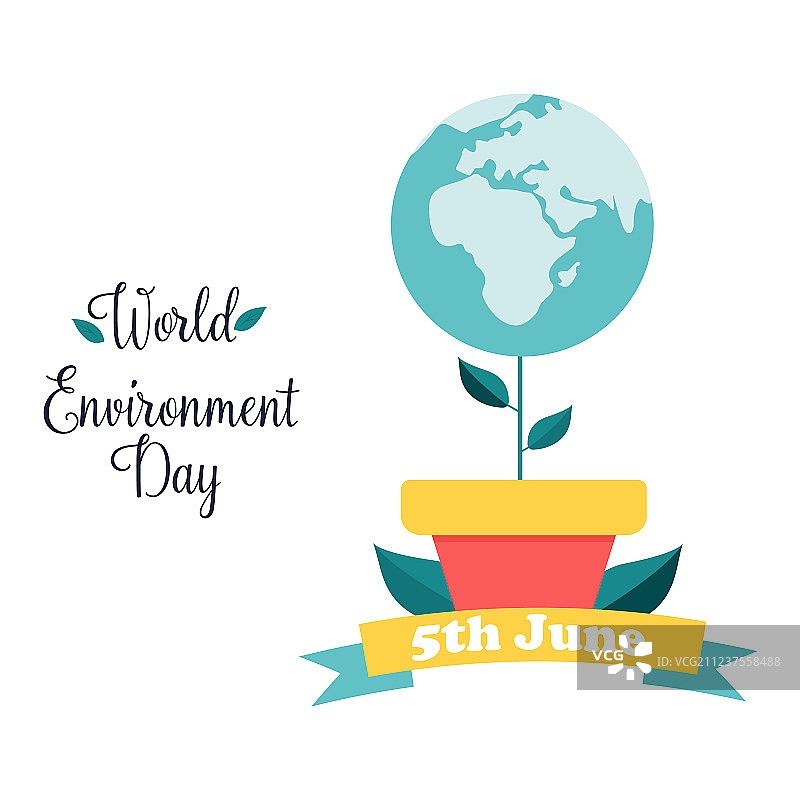 世界环境日地球植物海报图片素材
