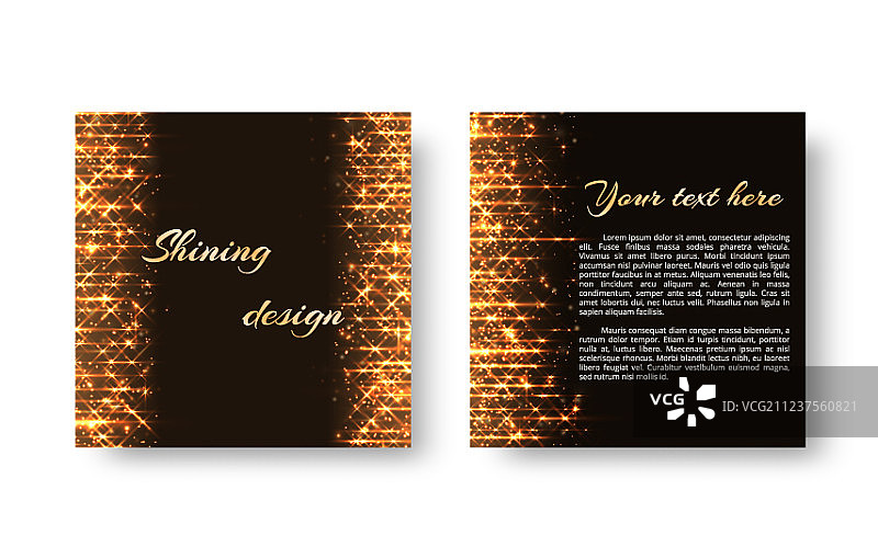 金色光芒圣诞宣传单图片素材