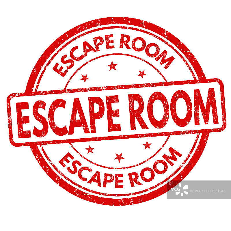 密室逃脱复古橡胶印章图片素材