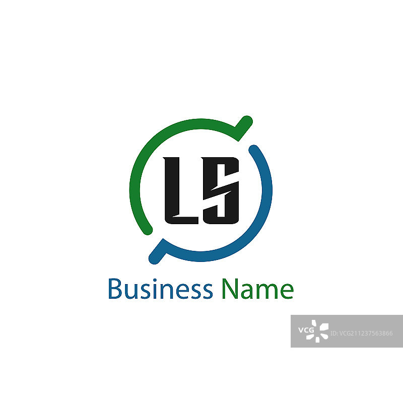 首字母LS Logo模板设计图片素材