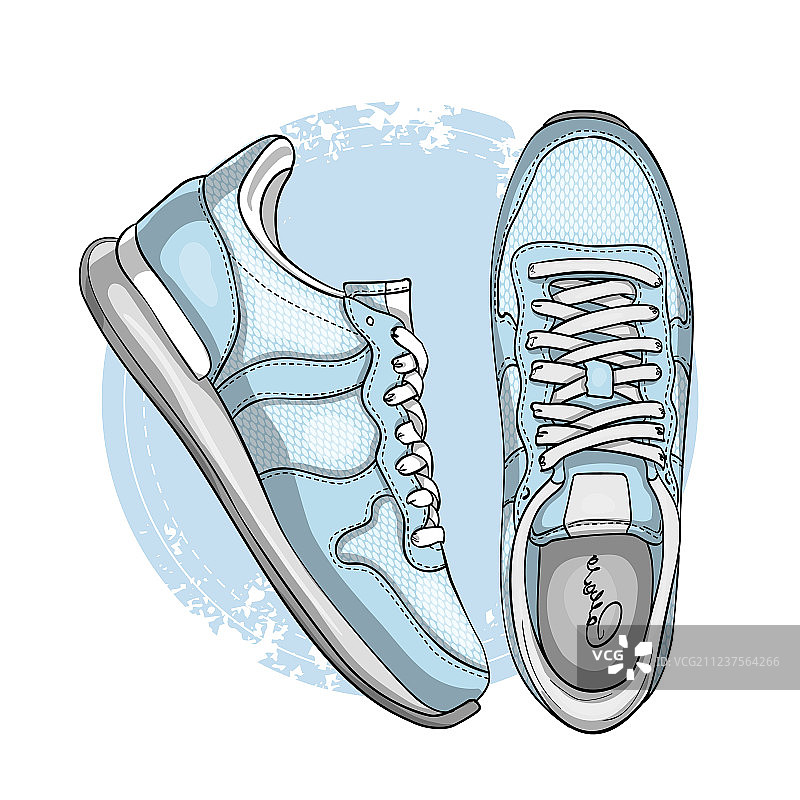 时尚素描女鞋图片素材