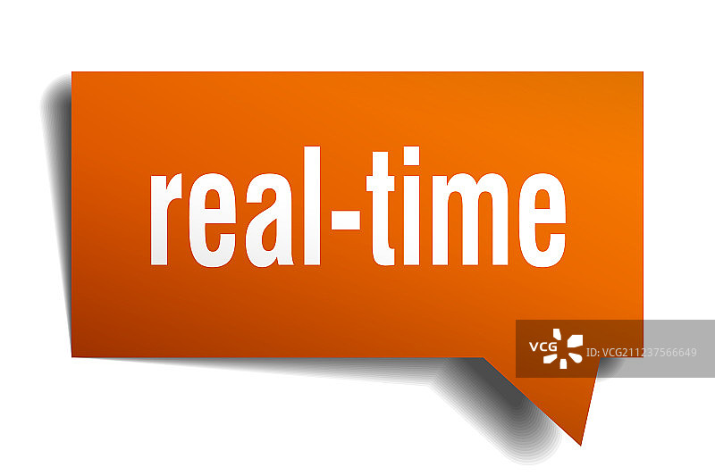 橙色3D实时语音气泡图片素材