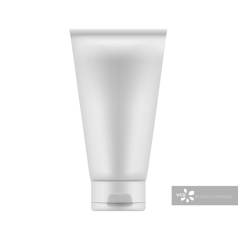 灰色银白色清洁面霜或凝胶软管图片素材