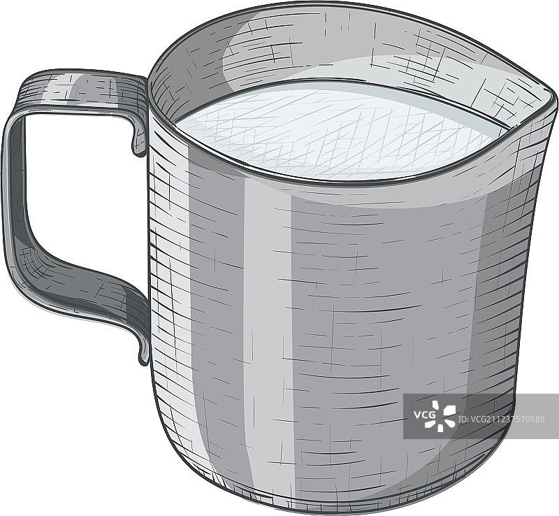 手绘牛奶罐草图图片素材