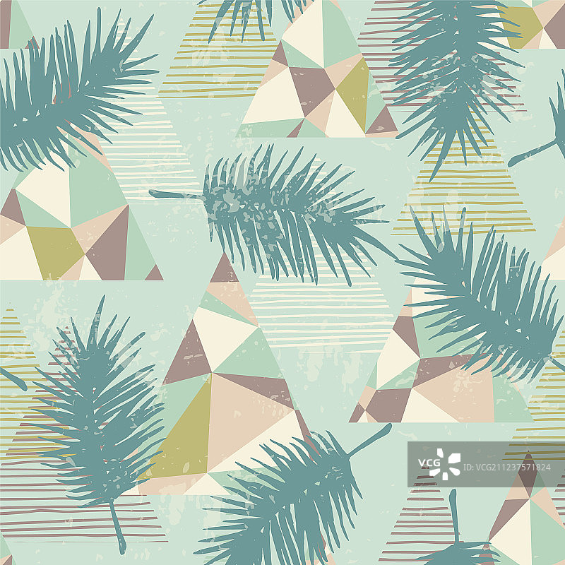 热带植物无缝图案图片素材