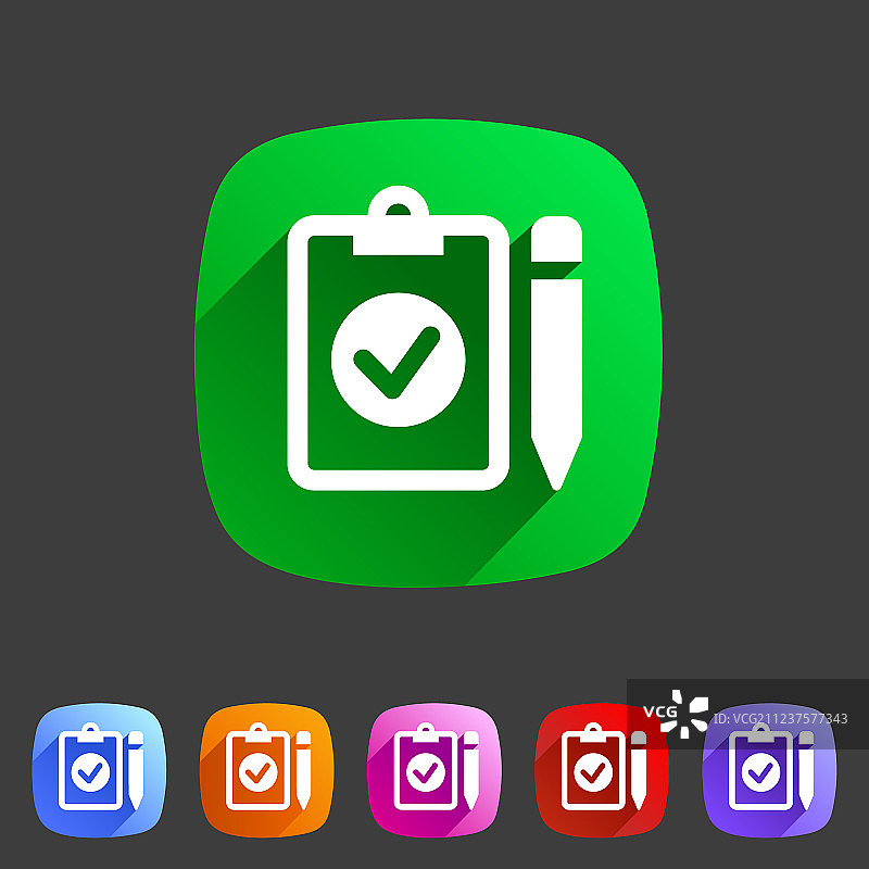 剪贴板核对清单扁平网页图标图片素材