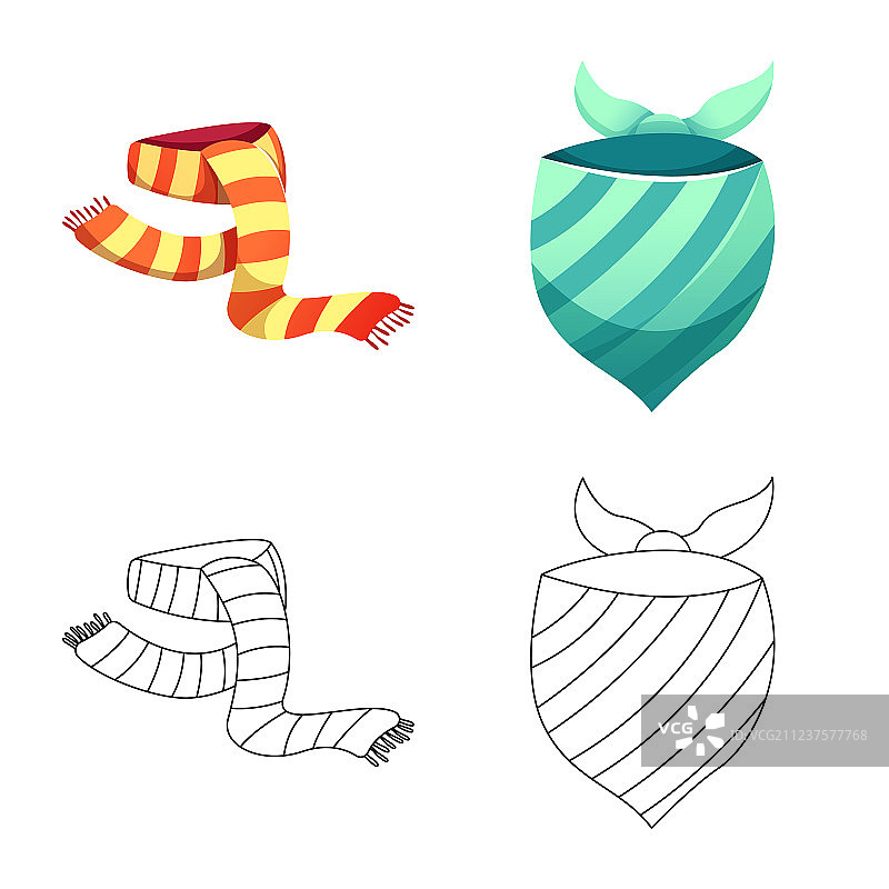 围巾与披肩标志设计图片素材