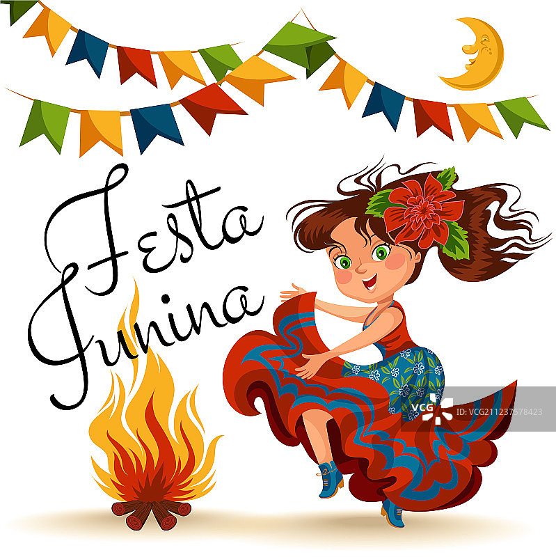 年轻女子在节日庆祝活动上跳萨尔萨舞图片素材