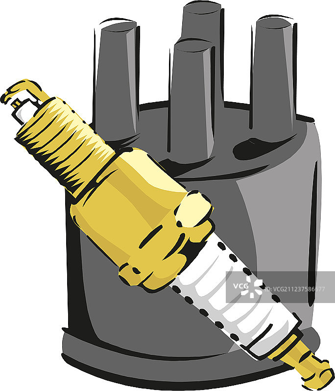 白色背景上的汽车蜡烛图片素材