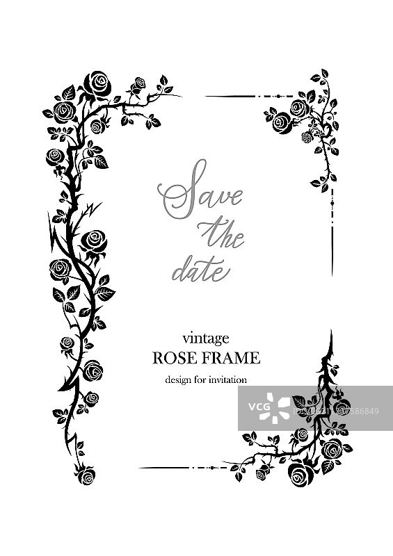 玫瑰花框架图片素材